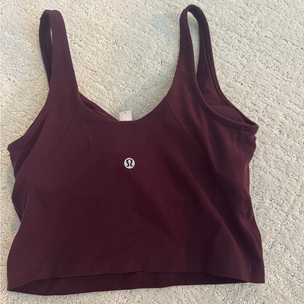 Lululemon burgundy align top size 4